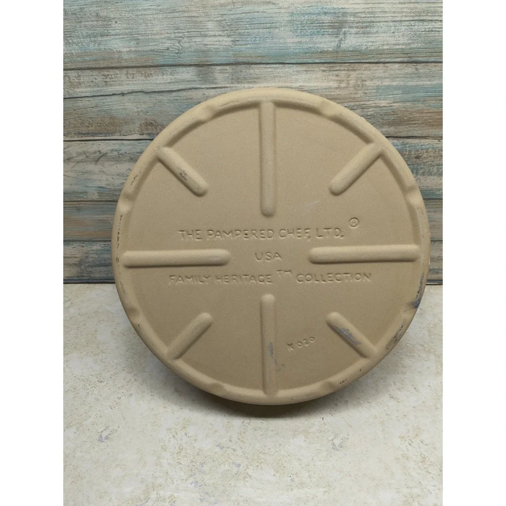 Pampered‎ Chef Family Heritage Stoneware Round Deep Dish Pizza Stone Baking Pan